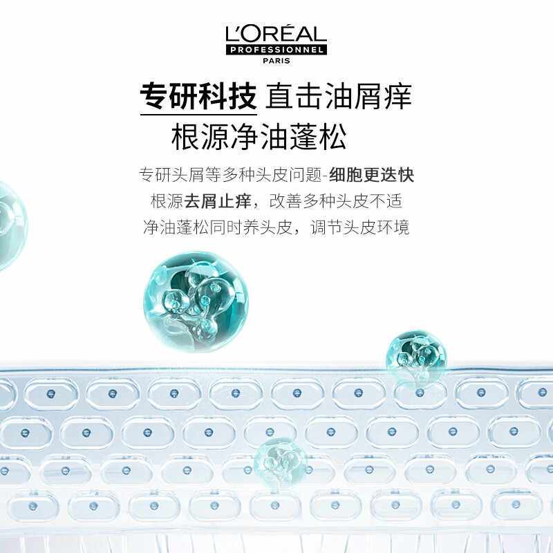 欧莱雅pro洗护组合去油净澈洗发水500ml+芯韧修护发膜250ml滋养保湿芳香护发高清大图