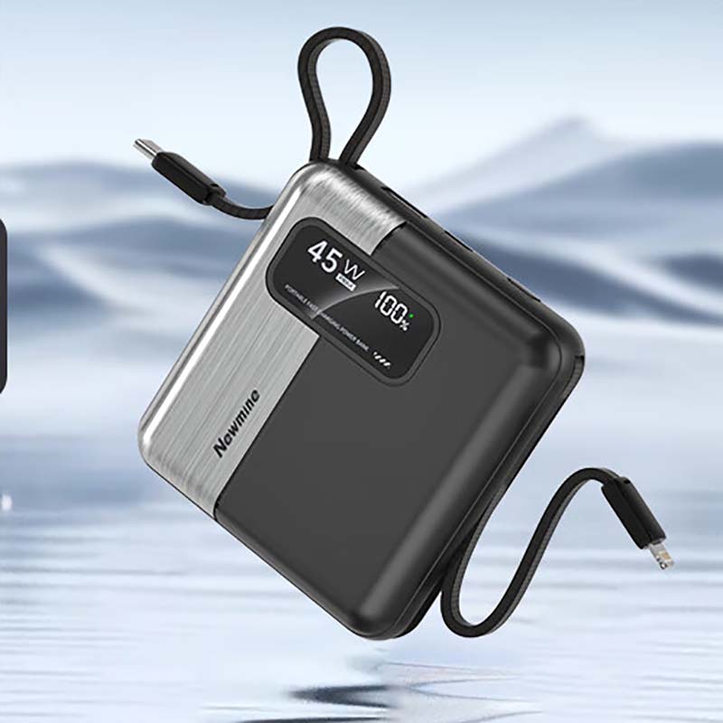 纽曼 移动电源2万毫安45W超级快充自带线黑色 AL59高清大图