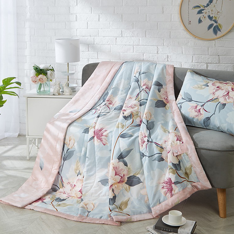 伊伊爱 ZB2000180 全棉印花夏季被子双人空调被 200*230cm随机色(单位:条)