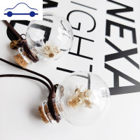 车载香水瓶空瓶创意车内自装汽车香水挂件汽车后视镜挂件车用香水 舒适主义 2.8cm绣球空瓶(不挑色)1个