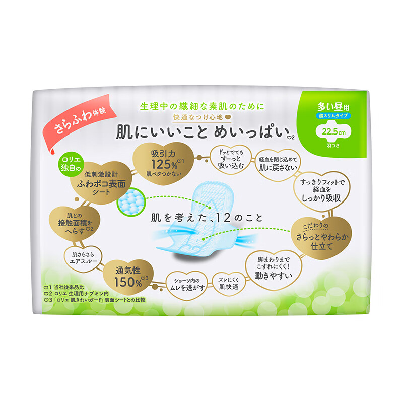 花王卫生巾乐而雅F系列22.5cm*20片/包 2包/组 整组起售