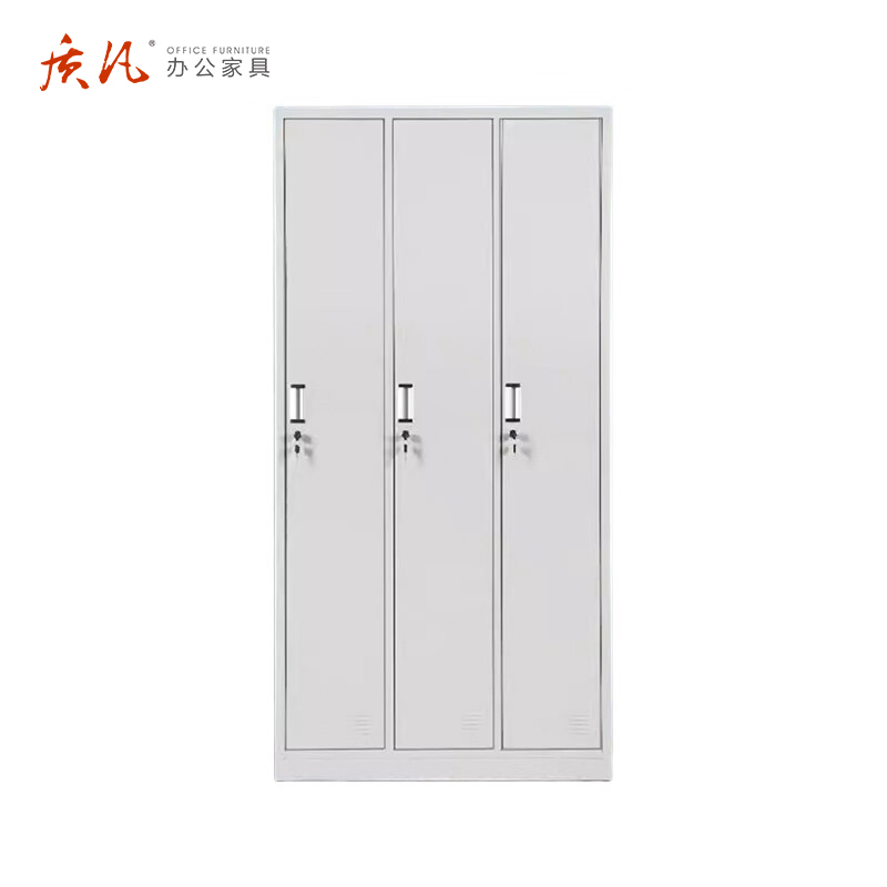 质凡三门更衣柜储物柜带锁多门柜/ZF-GYG006/900*420*1800高清大图
