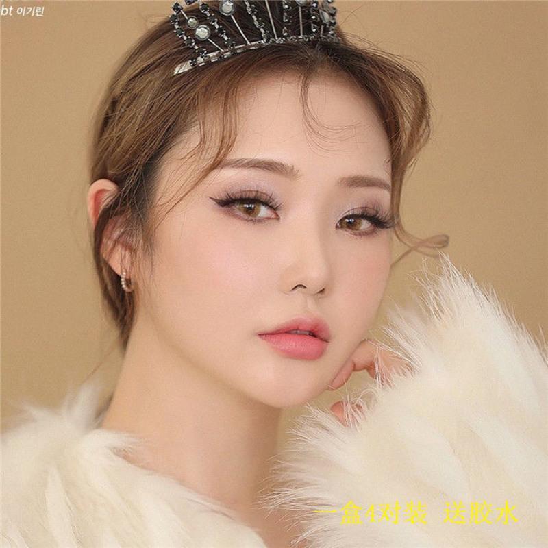 3d立体交叉飞扬眼尾加长假睫毛大眼芭比大眼混血轻欧美妆自然逼真 SD-02# 送胶水