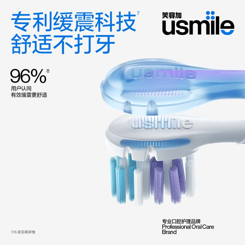 usmile 笑容加电动牙刷 成人声波震动电动牙刷 Y1s绅灰