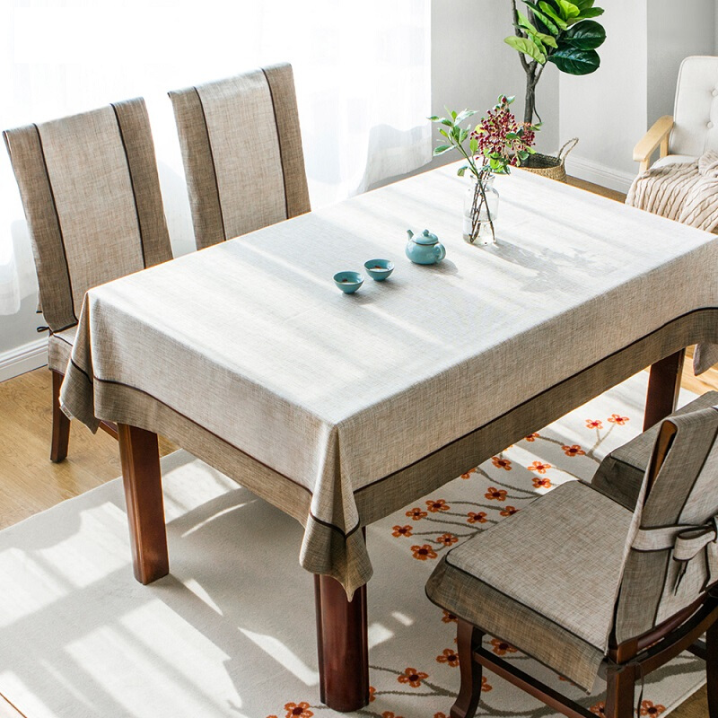 伟豪 复古餐桌布中式台布定制款 浅色面 2000*1600mm 企业定制高清大图