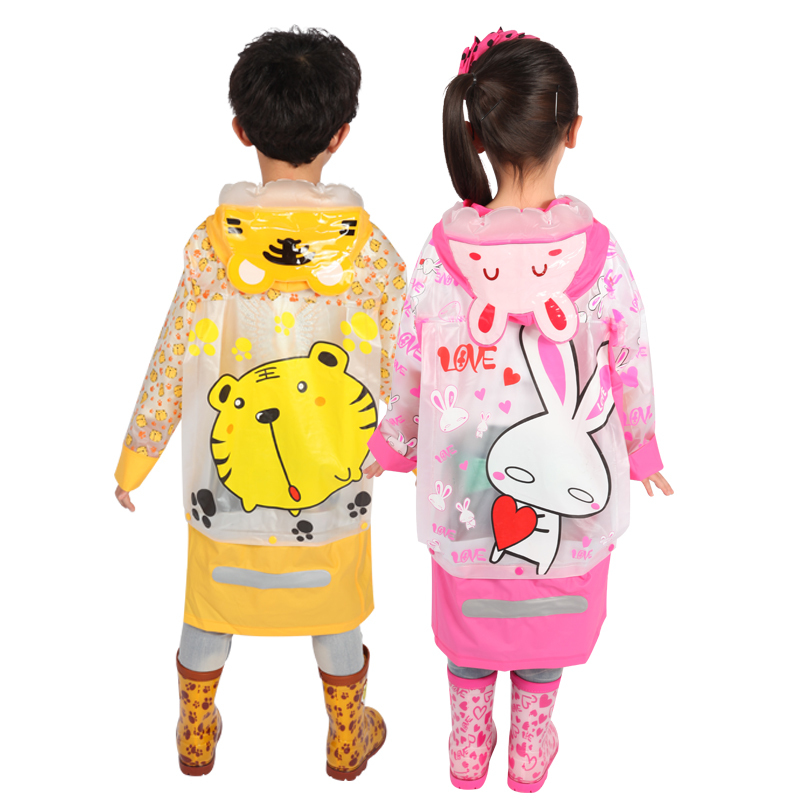 蓝蚂蚁儿童雨衣幼儿园宝宝雨披小孩学生男童女童环保雨衣带书包