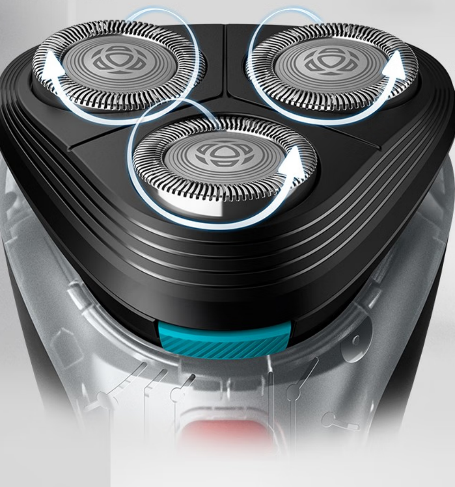 飞利浦(PHILIPS)剃须刀电动进口三刀头剃胡刀透明机身 S1118高清大图