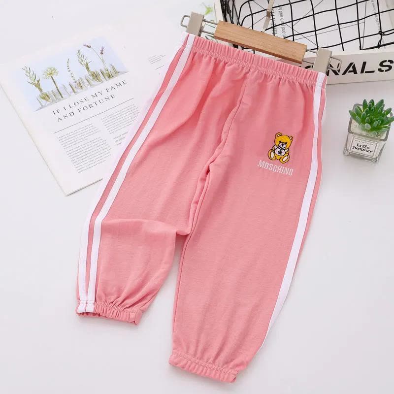 儿童灯笼裤男女童夏季薄款冰丝麻防蚊裤休闲束脚运动中小童哈伦裤莎丞图片