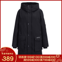 高梵GOLDFARM时尚工装羽绒服女中长款新款韩版宽松加厚情侣款冬外套潮