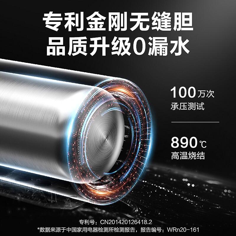 海尔(Haier)60升家用电热水器 双3KW速热金刚无缝胆 阻垢抑菌40度恒温wifi智控EC6003-JT