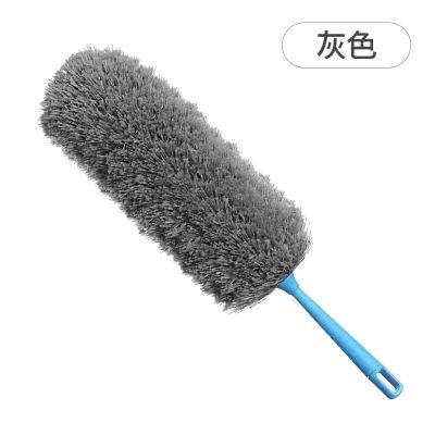 家用除尘鸡毛掸子可伸缩加长扫天花板清洁蜘蛛网扫灰神器打扫掸子 除尘灰色掸子