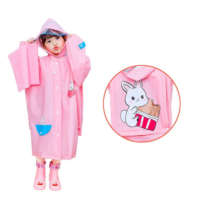儿童雨衣幼儿园小学生小孩雨衣大童雨披男女童大帽檐宝宝雨上学衣