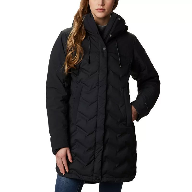 croo 650填充羽绒 防风防水保暖 长款连帽羽绒服女 户外羽绒衣女