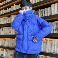 班俏BANQIAO 男士外套棉衣2022年冬季新款潮流男士棉衣加棉加厚韩版宽松棉袄连帽棉服大衣保暖男装