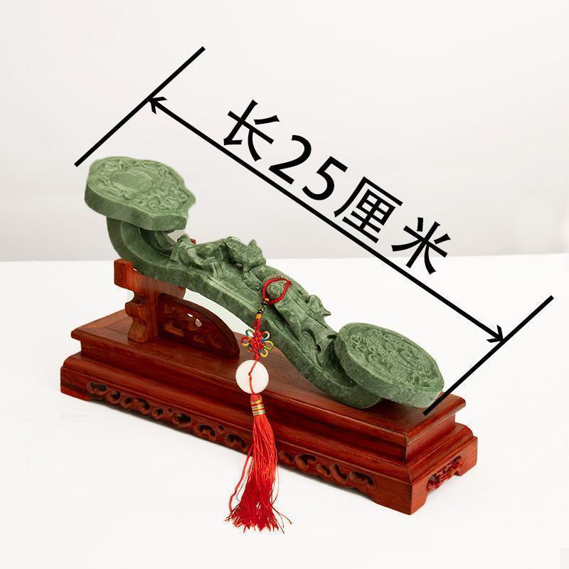家柏饰(CORATED)玉石绿如意摆件玉如意摆设高清大图