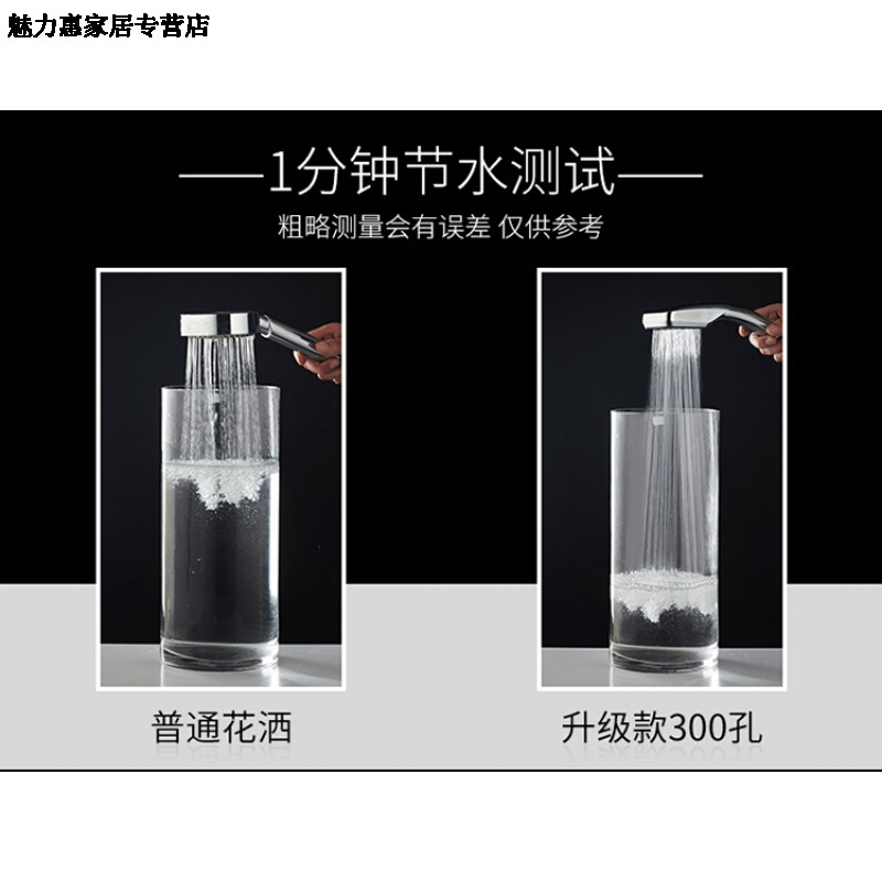 300孔增压手持花洒淋浴冷热水龙头浴室洗澡节水淋喷头花洒单头生活日用创意家居喷头+3米防爆管+铝底座管加长日用家居