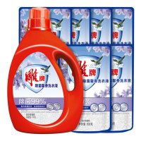 雕牌除菌馨香洗衣液1kg+500g*6不添加荧光增白剂健康洗护有效除菌易漂易清节能环保
