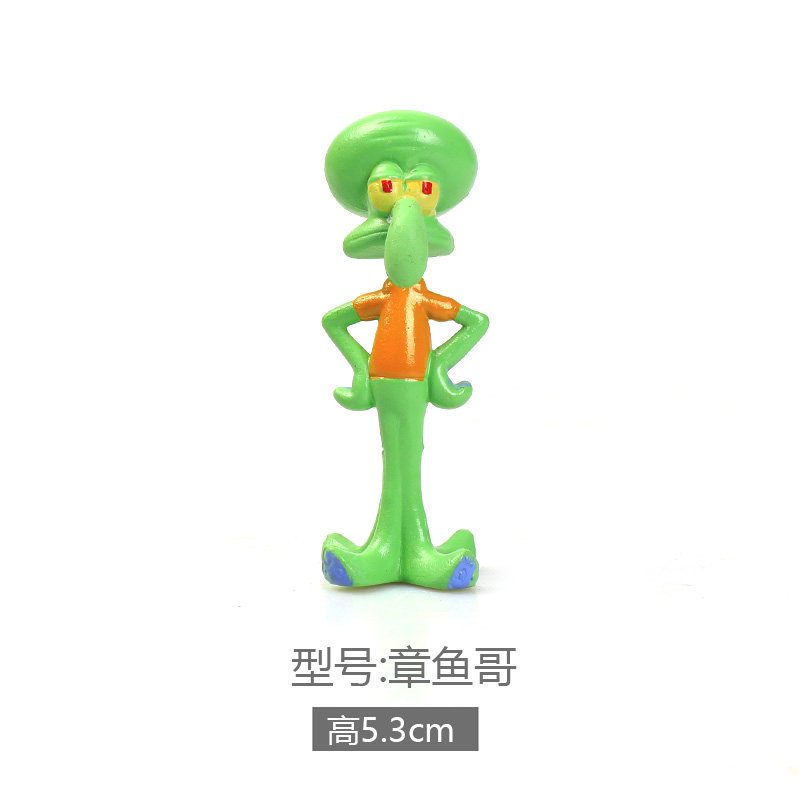 鱼缸造景装饰海绵宝宝公仔水族箱卡通树脂小摆件鱼虾躲避屋