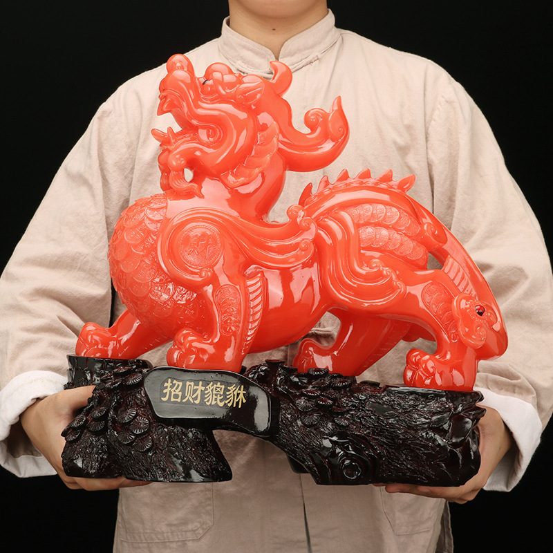 添福运 树脂摆件工艺品家居客酒柜装饰品玄关客厅酒柜小装饰品摆件办公室装饰店铺装饰开业礼品乔迁礼品收银台装饰品招财貔貅