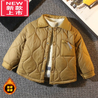 可莉允男童衬衫棉衣秋冬季洋气儿童薄棉服宝宝冬装小男孩夹棉外套童装潮