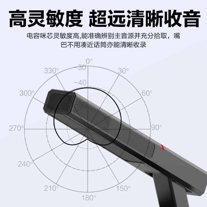 惠度(HuiDu)HD-8120D有线手拉手全数字会议系统话筒IP视像跟踪双机热备份台面式麦克风方管款代表麦高清大图