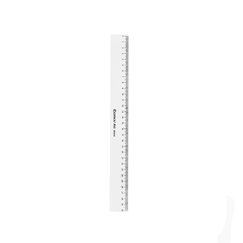 齐心 ZB0038 精准刻度直尺30cm 透明 单把装高清大图
