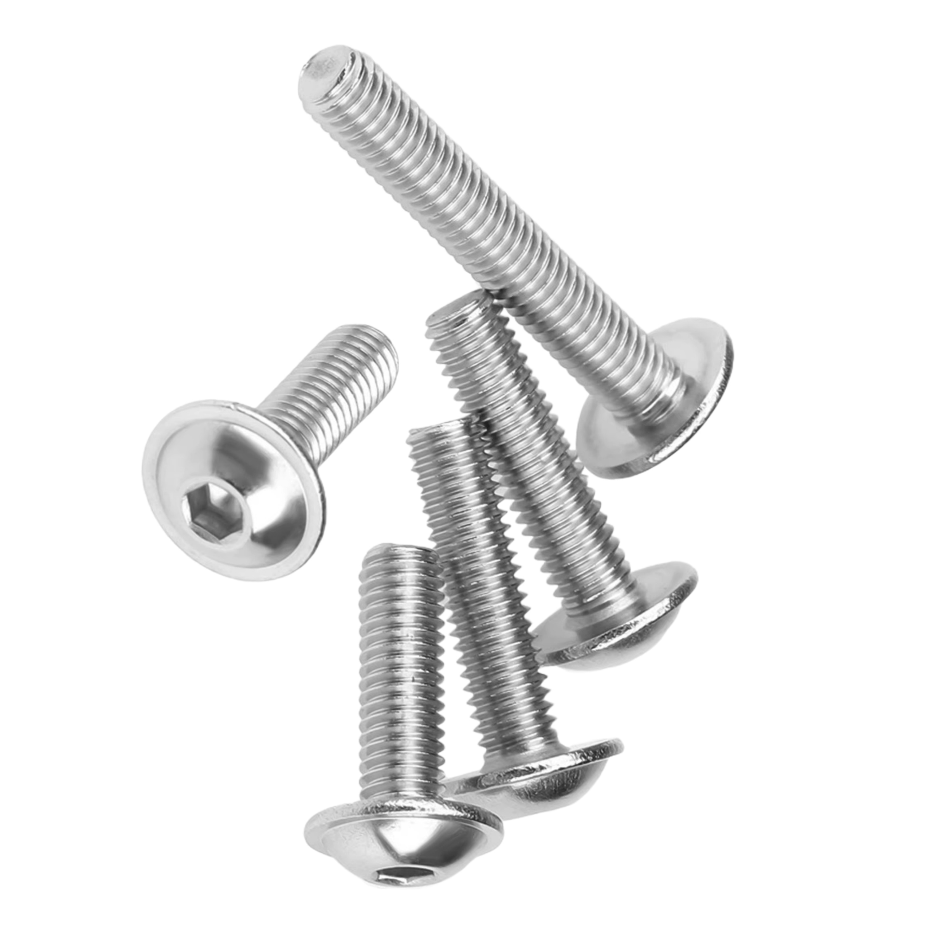 冰匠 304不锈钢圆头内六角带垫螺丝 单位：个高清大图