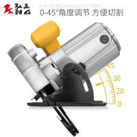 电圆锯7寸9寸10寸手电锯木工切割机家用锯木机台锯倒装圆盘锯 精品9寸倒装+2张60齿锯片(红色黄色随机)