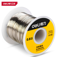 得力（deli）DL395250G 锡丝 0.8mm 250g 99.3%含锡无铅 银色 1卷