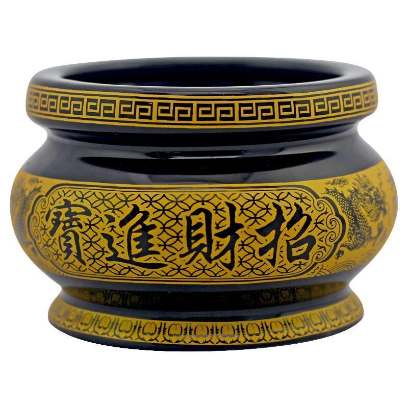 陶瓷香薰炉观音关公财神供奉佛像佛教用品盘