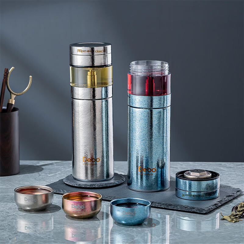 Debo德铂柯曼(纯钛泡茶杯套装)-电商款DEP-DS453 300ml