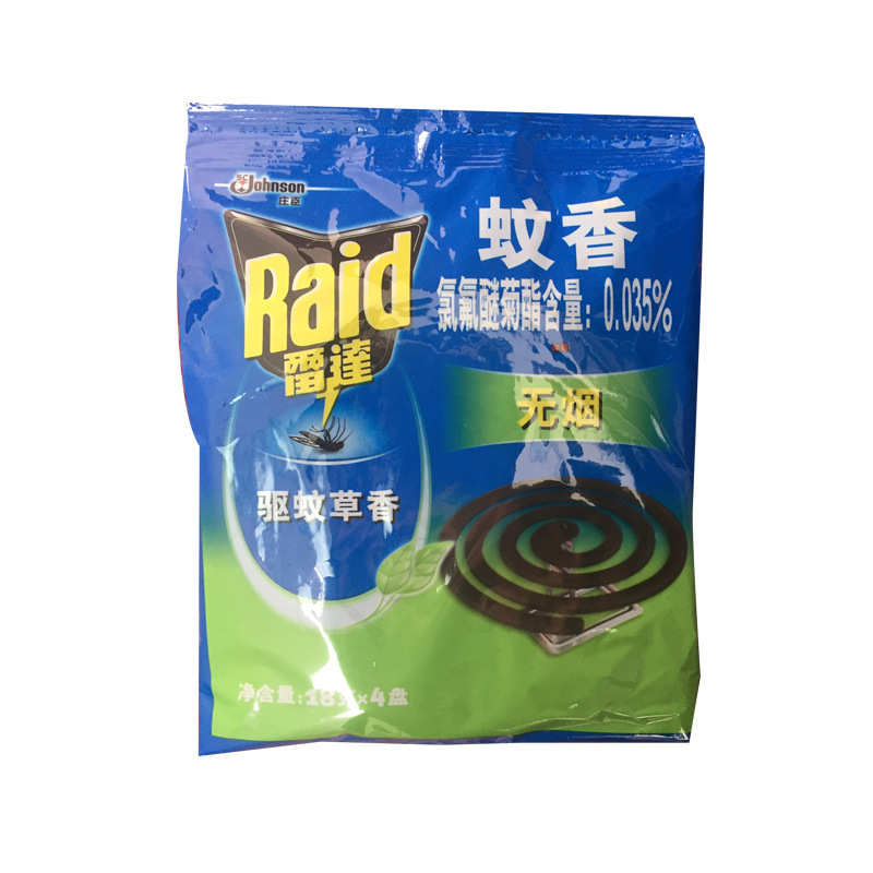 雷达 驱蚊草香型 无烟蚊香 18克x4盘 10128 (单位:袋)