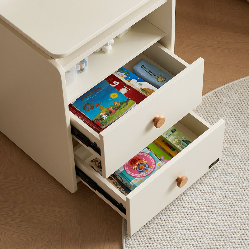 全友家居收纳储物柜一体儿童学习桌青少年可伸缩双人书桌高清大图