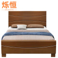 烁恒弯板床胡桃色