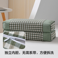 南极人(NanJiren) 全棉荞麦枕头纯棉水洗棉枕芯护颈椎助睡眠家用一对纯荞麦皮枕头芯宿舍学生单人男