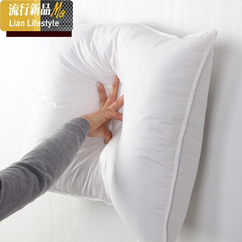 五星酒店羽绒鹅毛枕枕头单人枕芯颈椎枕护颈枕成人一对拍2 三维工匠图片
