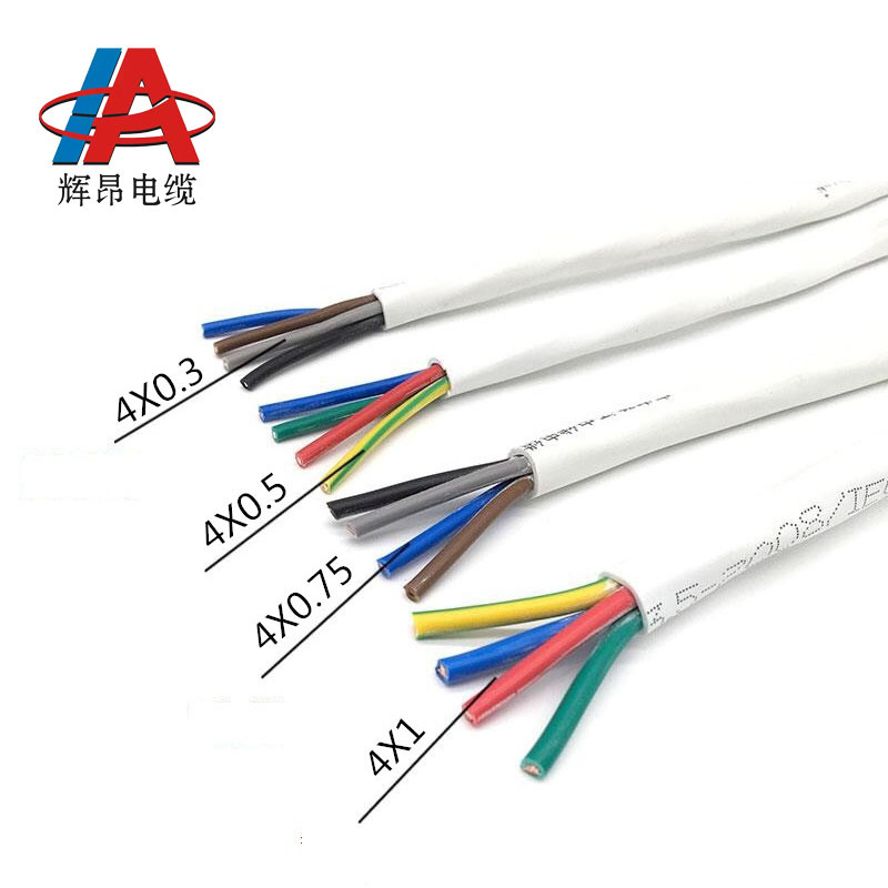 辉昂 铜芯耐火护套电线 NHRVV 300/500V -6*1.5平方*100米 盘高清大图