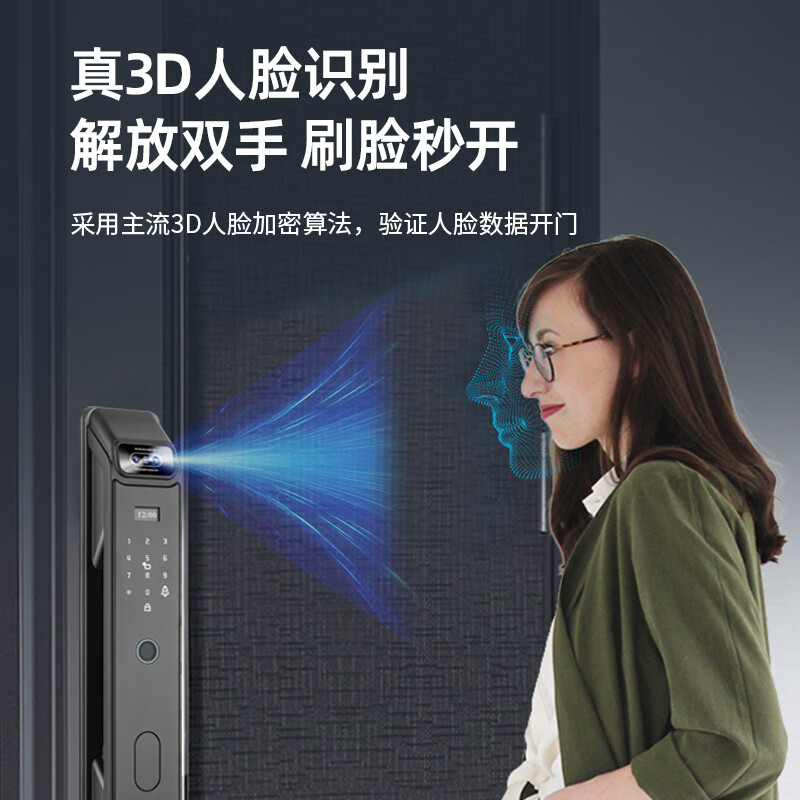 歌派(GEPAD)G5S 猫眼智能指纹锁 实时对讲 电子锁防盗门锁高清大图