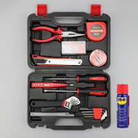 赛拓（SANTO）24件多功能家用工具套装 五金工具家用维修工具组套赠WD-40除湿防锈 【0354】轻便型工具箱包