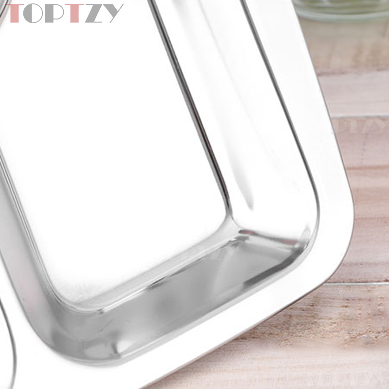 toptzy TZ5071743 304不锈钢餐盘学校食堂饭盘快餐盘 中圆五格(带筷位)高清大图