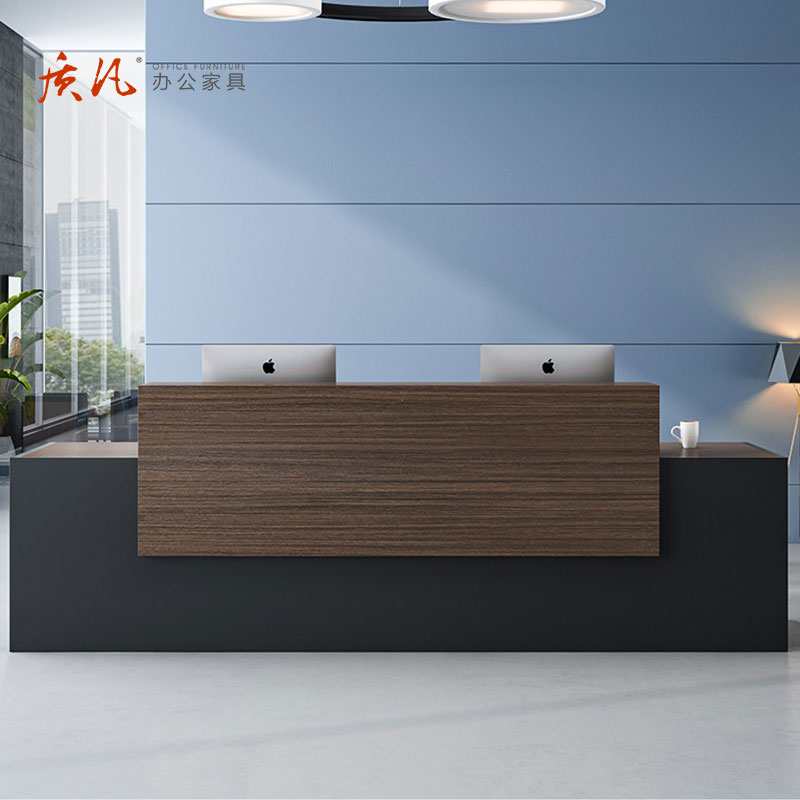 苏宁 质凡 办公家具板式咨询台服务迎宾接待台前台 2000x600x1000mm