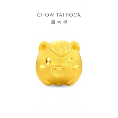 周大福马年生肖系列 小马头足金黄金吊坠转运珠送礼物 EOR1454 EOR1454