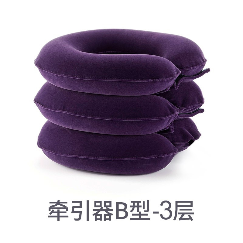 鱼跃充气式气囊颈椎牵引器B型家用矫正拉伸器医用牵引颈托支撑保护脖子/高清大图