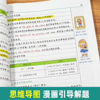 抖音同款】汉之简2021新黄冈学霸笔记小学数学全套知识大全二年级一三四五六全国通用人教版公式大全升学夺冠知识大集课堂笔记