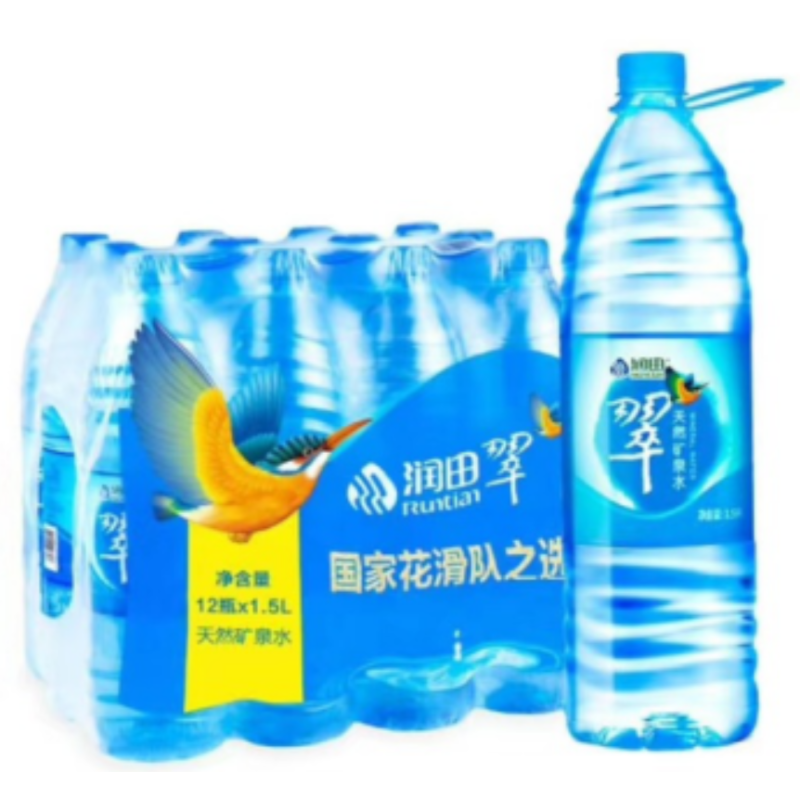 晋唐 润田翠天然矿泉水 瓶装1.5L*12瓶 彩塑包