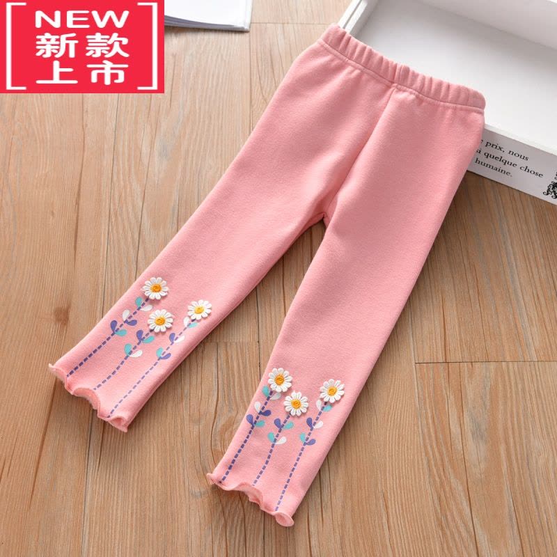 可莉允女童薄绒裤子2022秋冬款小童修身铅笔裤外穿宝宝一体绒保暖打底裤保暖裤图片