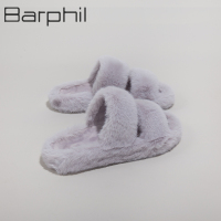 Barphil棉拖鞋女家居室内秋冬季百搭软底踩屎感毛毛拖鞋保暖舒适