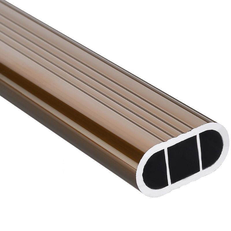 衣柜挂衣杆衣架杆柜子横杆加厚铝合金衣橱挂衣杆柜内杆法兰底座银色特