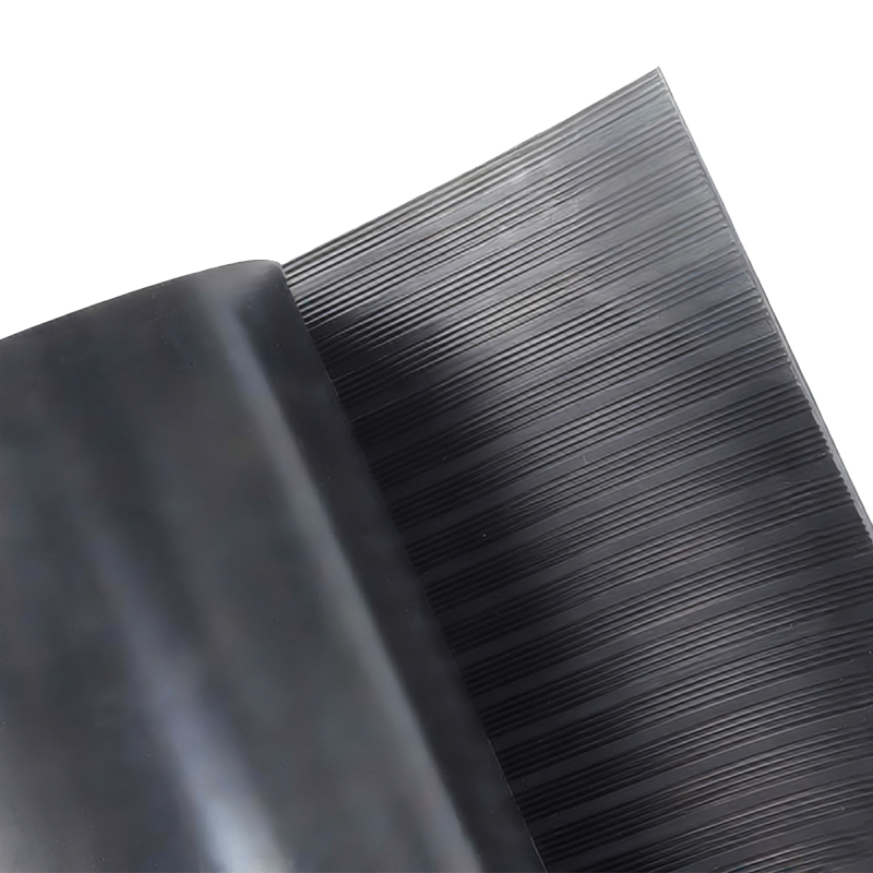 典虎 绝缘胶皮 黑色条纹3mm*1.5m*10m 卷高清大图