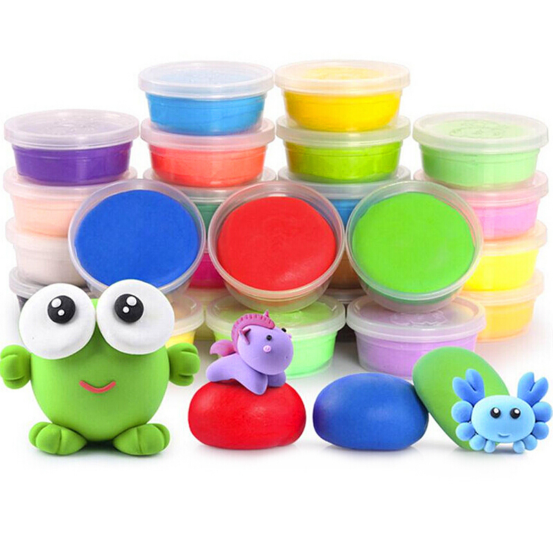唯米超轻粘土3d彩泥橡皮泥24色套装黏土儿童玩具送模具